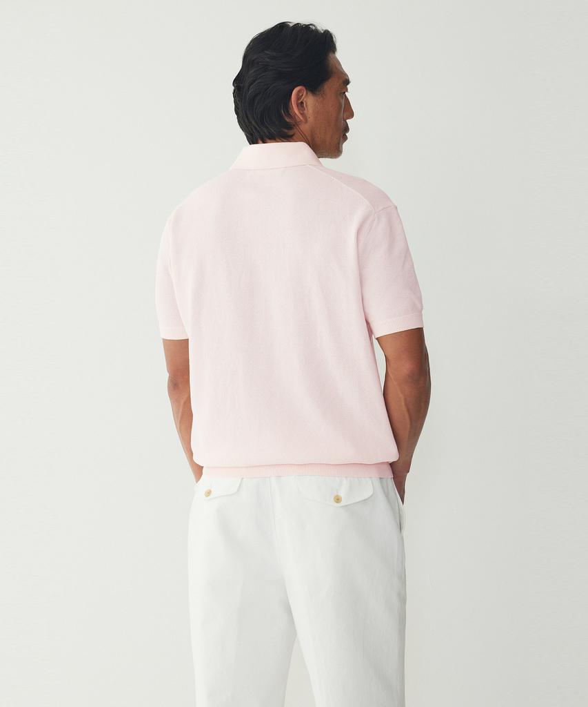 MAN ON THE BOON Textured Short Polo_Light Pink 4716113026