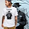 Gangster T-shirt Al Capone Hitman Mob Street Hustle Mobster Mafia White Tee