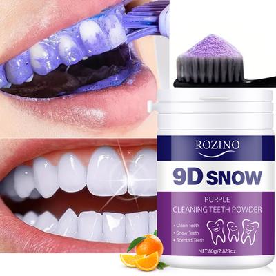 9D White Teeth Whitening Powder Instant Brightening Stain Removal Enamel Safe Fresh Breath Tooth Deep Cleaning Powder