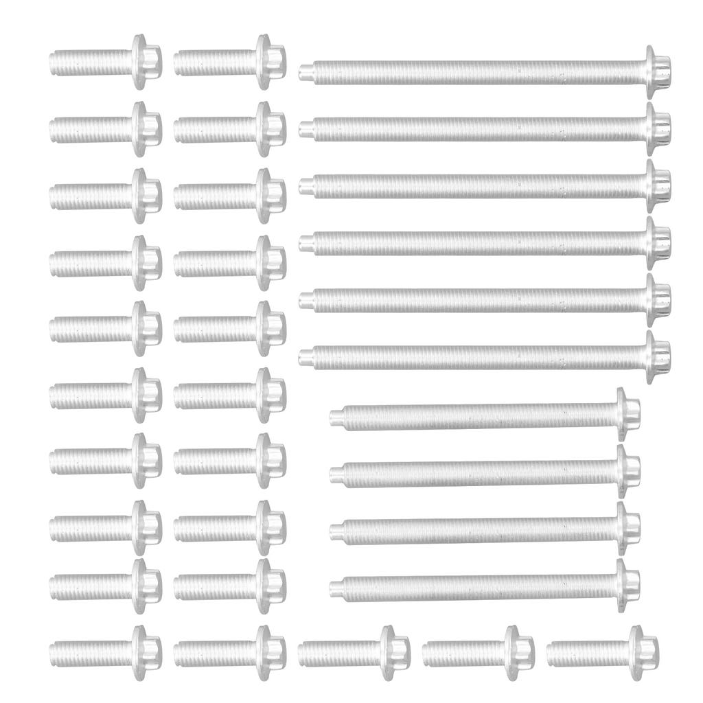 33pcs Engine Oil Pan Bolt Set Aluminum Rustproof 11‑13‑0‑392‑549 Replacement for 1 Series 135i 328i
