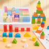 16/24/38Pcs  Wooden Building Blocks Set Assembled Building Blocks Baby Shape Color Early Educational Toys Gifts for Children