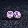 Elegant Oval Zircon Earrings for Women Gold Plated Minimalist Party Jewelry Fashion Accessories