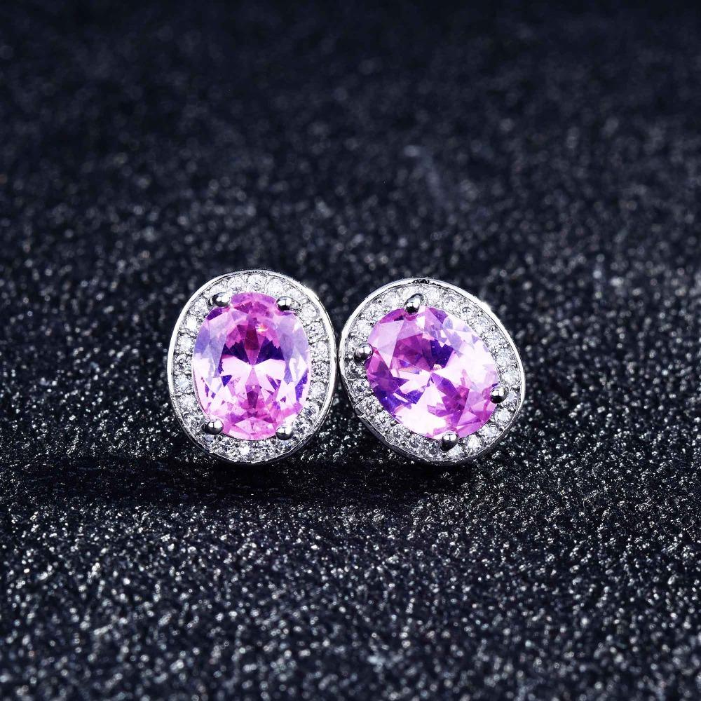 Elegant Oval Zircon Earrings for Women Gold Plated Minimalist Party Jewelry Fashion Accessories