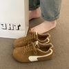 Women's round toe platform shoes satin material casual vulcanized shoes 2025 new style non-rubbing sports shoes