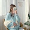 V-neck Imitation Mink Sweaters Women Thickened Knitted Pullovers Ladies Autumn Winter Warm Solid Loose Casual Jumpers