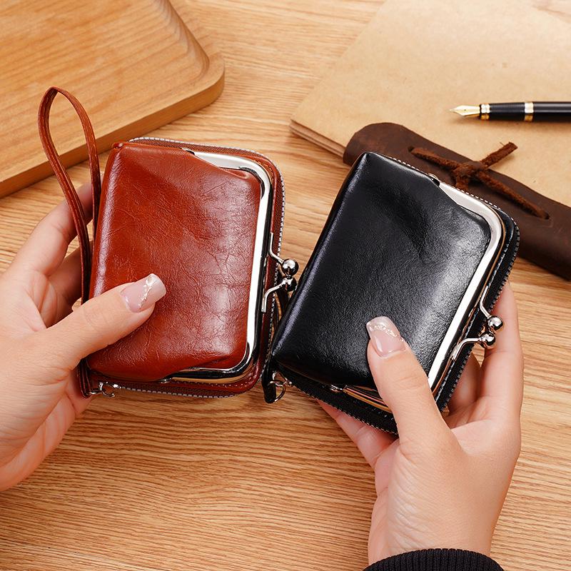 Women's Multi-Card Wallet Clutch with Snap & Zipper