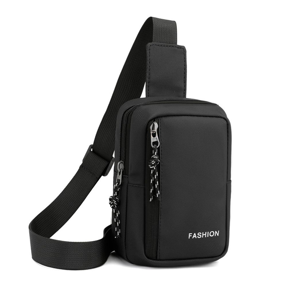 

Однотонная Оксфордская нагрудная сумка через плечо Мужская сумка на плечо Сумка-тоут Маленький рюкзак Мессенджер Мужской чёрный