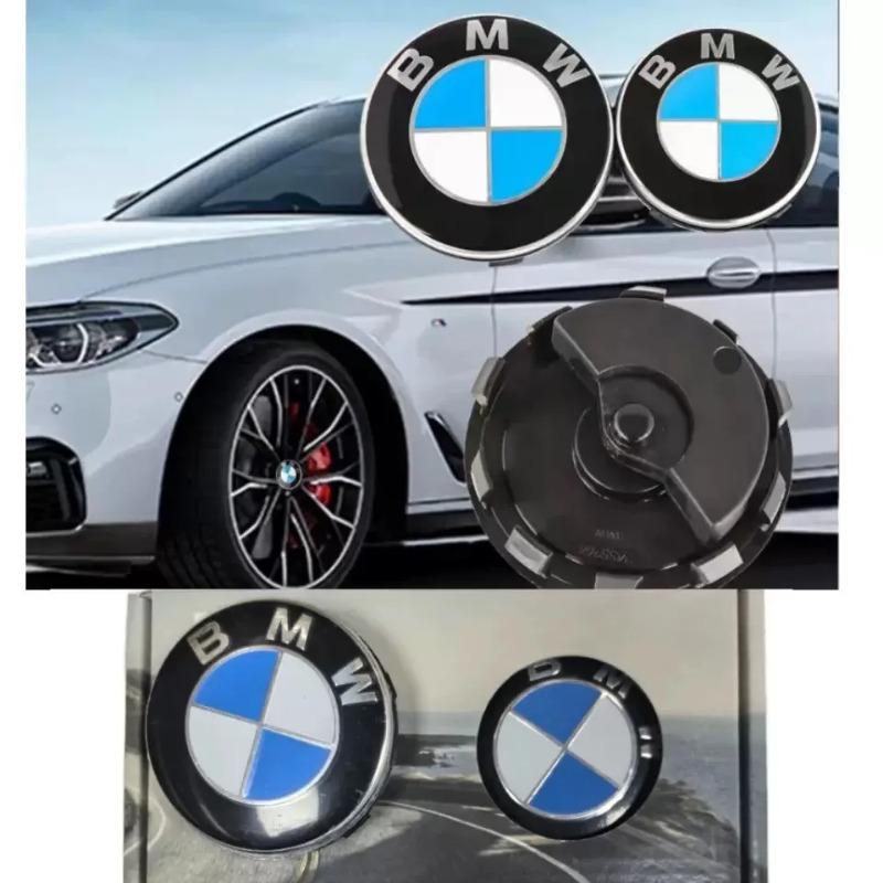 4 Pieces of 56/65mm Car Badge Wheel Center Cover Stickers and Wheel Hub Cover Stickers, Suitable For BMW E60 E36 E34 X6 F10 F20