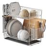 304 Stainless Steel Double-Layer Kitchen Dish and Bowl Drain Rack