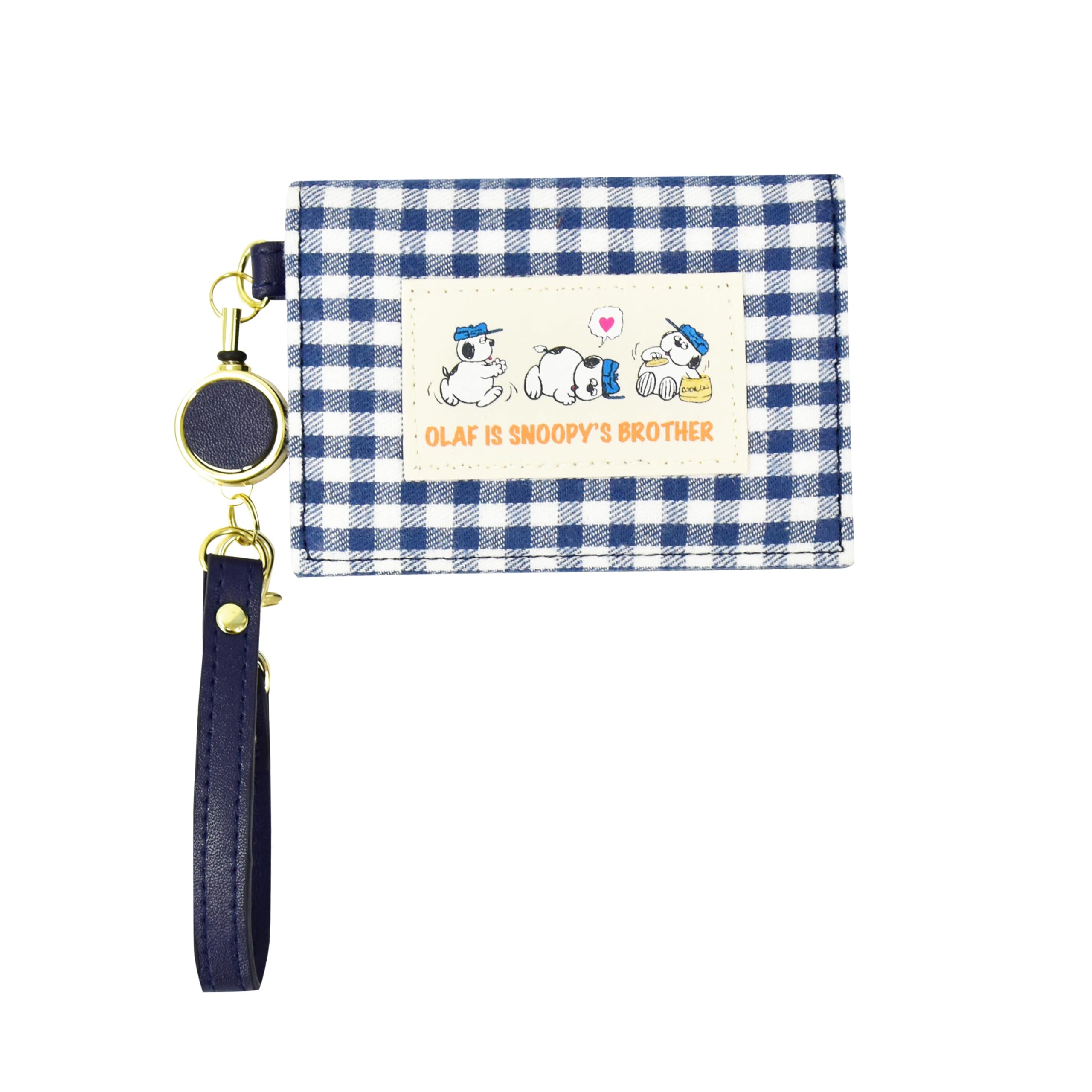 

Двустворчатый чехол для проездного Marimo Craft с выдвижным шнурком, клетка NV, Олаф SN SPMS-167