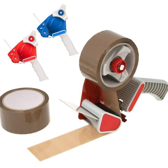 2 Inch Wide Red Packing Tape with Dispenser Heavy Duty Shipping Tape for Packaging Large Commercial Grade Grade Packing Tool