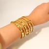 French Retro Geometric Zircon Bracelet: 18K Gold-Plated, Non-Fading, Waterproof, Hypoallergenic Jewelry