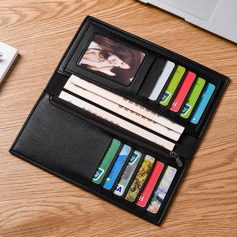 Men's Long Wallet & Handbag: Large Capacity, Casual Design with Multiple Card Slots