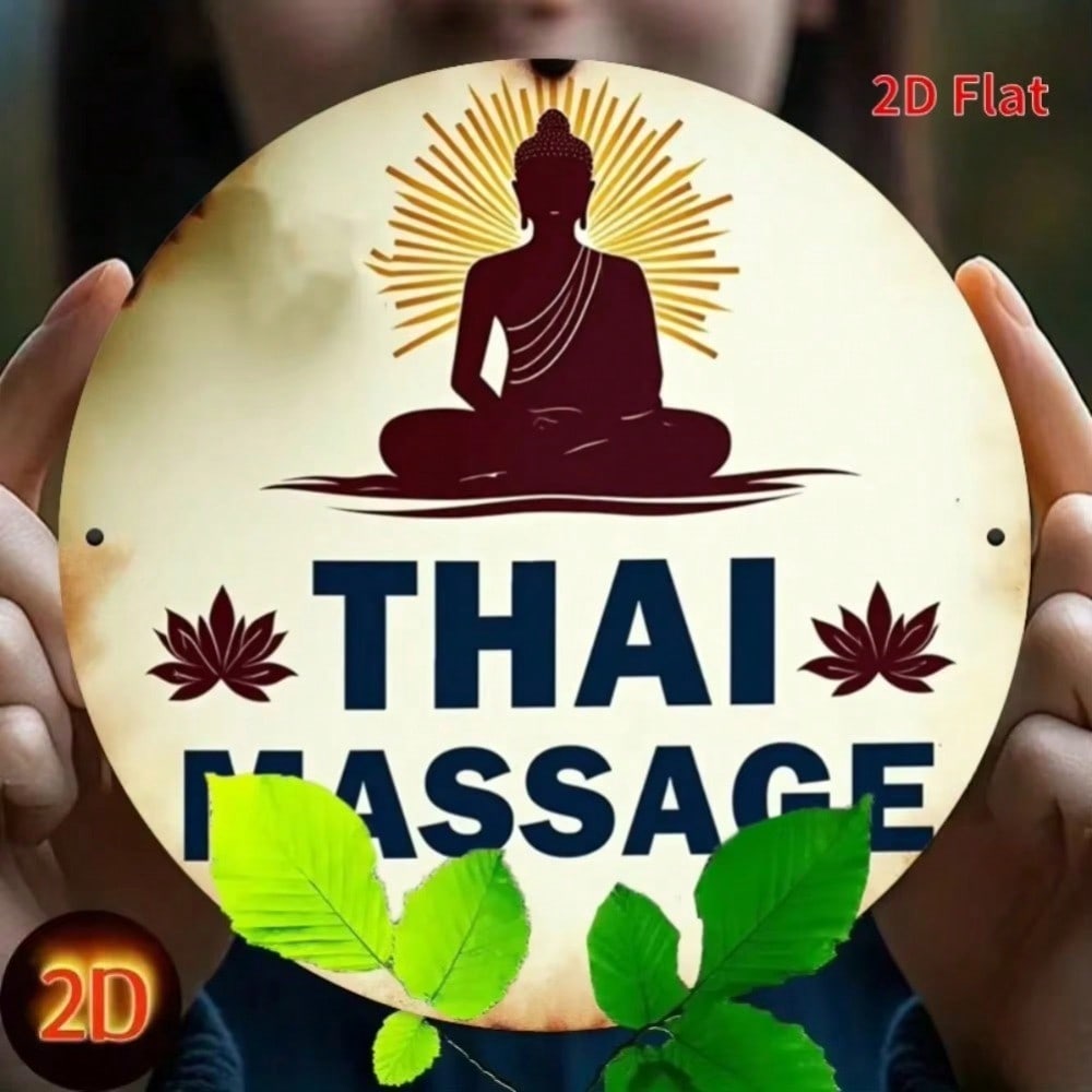 Thai Buddha Metal Wall Art Zen Meditation Sign Lotus Mandala Spiritual Yoga Home Decor Gift