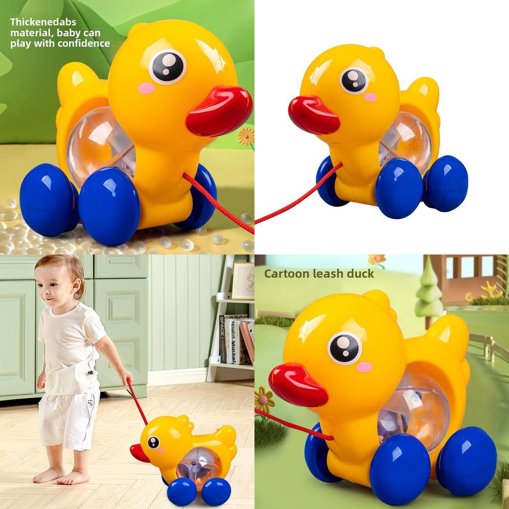 Kinder Puzzle Spielzeug Aufsitzwagen mit Zugschnur Ente Babyspielzeug für Kleinkinder
