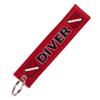 Practical Embroidered Dive Flag Keychain Scuba Diving Accessory Waterproof Unisex Key Ring Diver Safety Marker Accessory