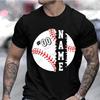 T Shirts for Men Personalized Baseball Shirt DIY Custom Baseball Team T-shirts Top Baseball Team Name Custom Tees for Baseballer