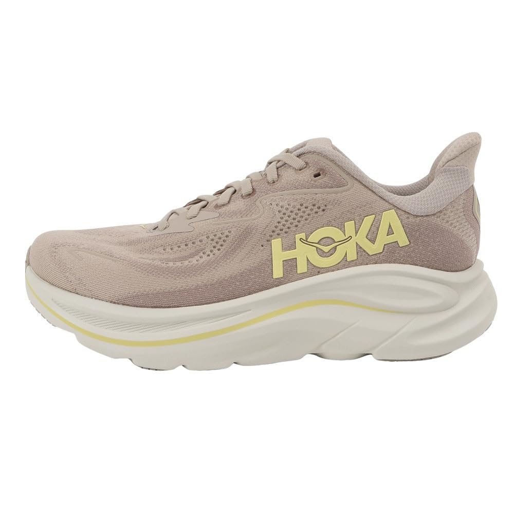 HOKA Clifton 10 Wide Running Beige Size Shoes, (1162032-RNN), Men's 30.0