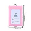 PU Leather Name Badge Holder With Lanyard ID Card Cover Work Card Holders  School Acsesories