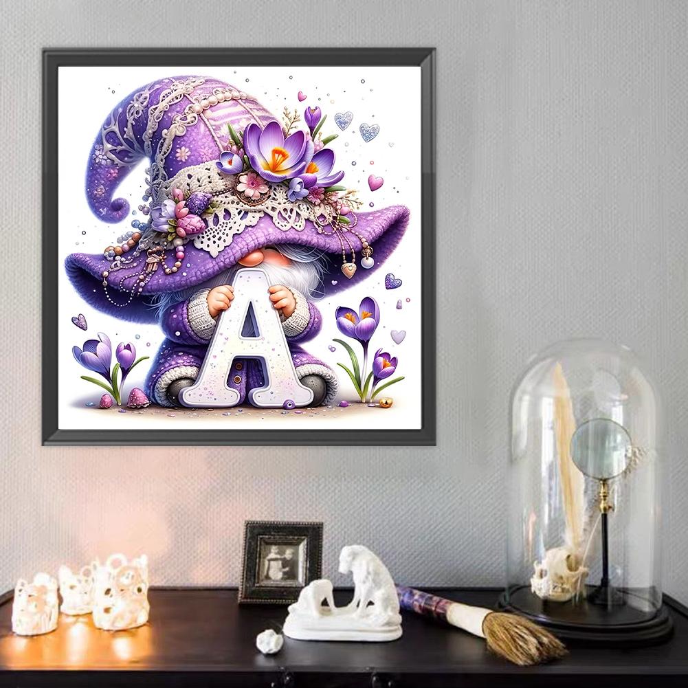 40x40cm Gnome 5D DIY Full Drill Round Diamond Painting Kit for Home Wall Decor