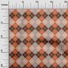 oneOone Cotton Flex Bright Red Fabric Argyle Check Dress Material Fabric Print Fabric By The Yard 40 Inches