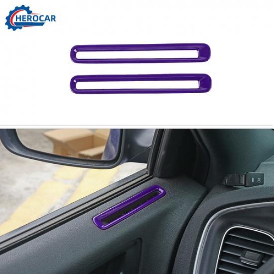 2X Inner Door Air Vent Outlet Cover Trim Ring Decor For Dodge Charger 11+ Purple