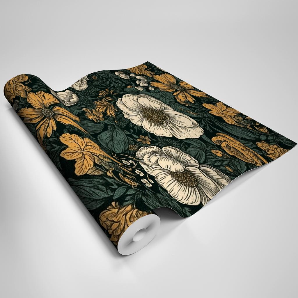 Self-adhesive Textured Wallpaper Wall Decoration for Living Room and Bedroom Plant Waterproof and Wear-resistant Wall Stickers