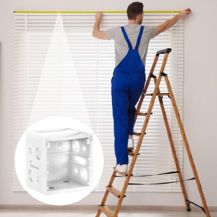 6/24Pcs White Plastic Mounting Brackets for Blind Window Blind Headrail Holder Curtain Accessories for Easy Installation