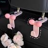 Pink Bow Car Headrest Hooks, Cute Bowknot Vehicle Seat Back Hangers for Bags, Purses & Coats (1 Pack)