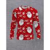 Autumn Men's Long Sleeve Top Fashion Comfortable Creative Funny Christmas 3D Print Printed Crew Neck Holiday Party Casual Versatile T-shirt