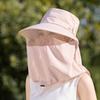 Integrated Sunshade Hat Summer Face Mask Neck Cover UV Protection Wide Brim Fisherman Cap Adjustable Breathable Travel Sun Hat