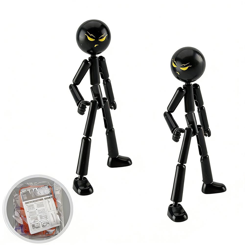 

NEW Printing Mannequin Multi-jointed Stickman Toy Novelty Action Figure Stickman Assembled Robot Movable чорний