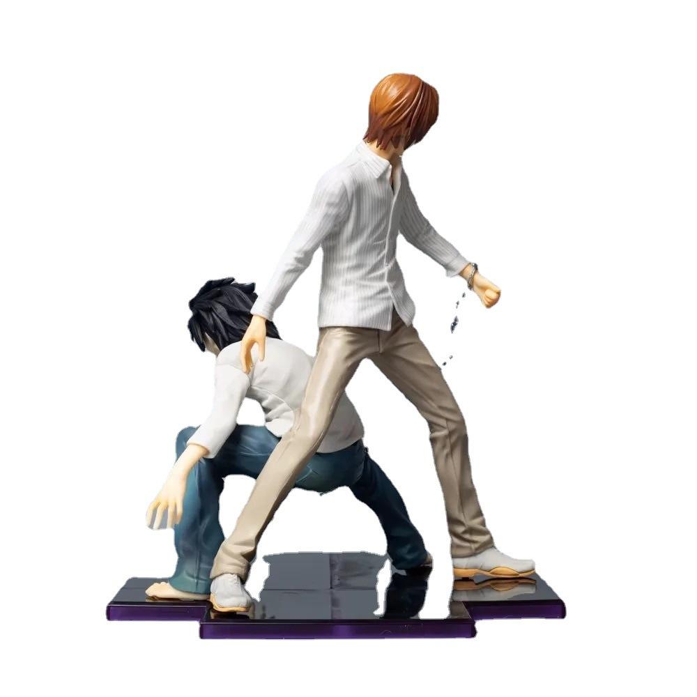 Death Note Light Yagami und L Kettengliedert Actionfigur Sammlerstatue Schreibtischdekoration Für Anime-Fans Sammlung Ausstellungsmodell