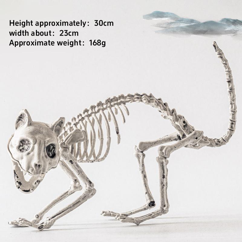 New Halloween Dog Skeleton Decoration Spooky Skeleton Animal Puppy Bones Skeleton Decoration For Halloween Indoor Outdoor