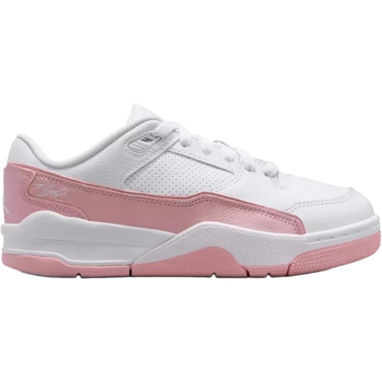Jordan Flight Court Fashion Comfortable Versatile Low Top Kids Basketball Shoes Kids sneaker Pink White HF3333-161