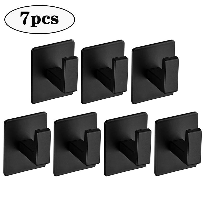 Adhesive Wall Hooks Mounted Door Cloth Keys Coat Bathroom Robe Hanger Kitchen Hardware Rack Shelf Bag Hook Organizer For Hanging