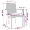 VidaXL Mobilier à dîner de jardin et coussins 5pcs Noir Résine tressée 3185122