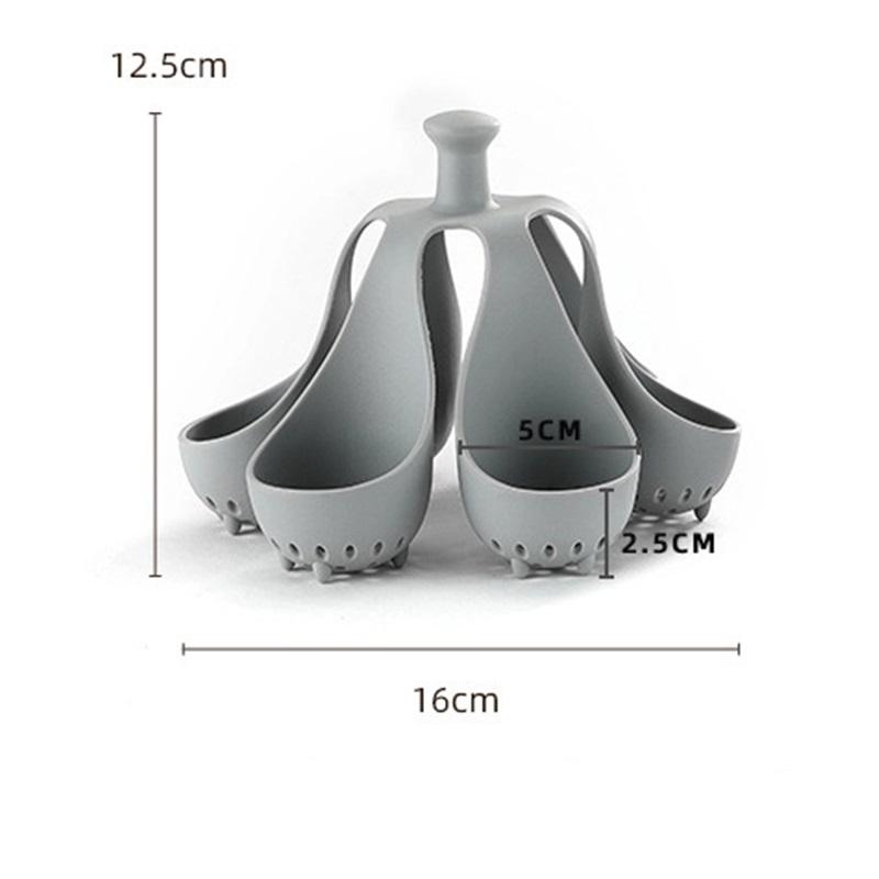 

Кухонные принадлежности Силиконовая пароварка для яиц Бытовая пароварка для яиц Простая и удобная Креативная силиконовая пароварка для яиц на несколько персон 6Pcs серый