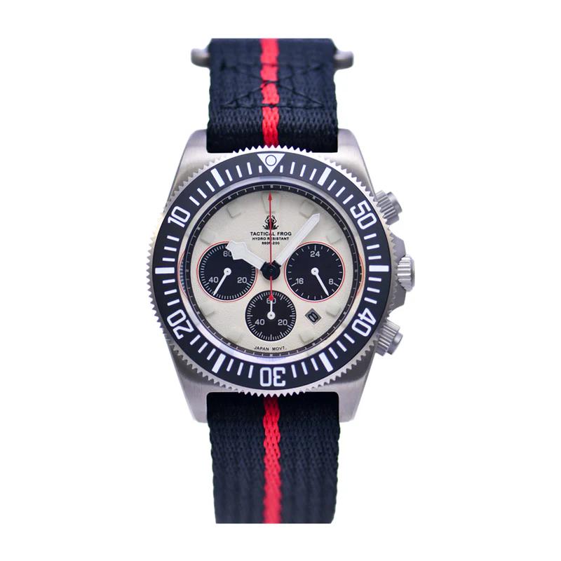 Tactical Frog FXD Titanium Quartz Watch VS75B Solar-powered Movement 20Bar Chronograph Sapphire Diving Watch BGW9 Luminous Watch