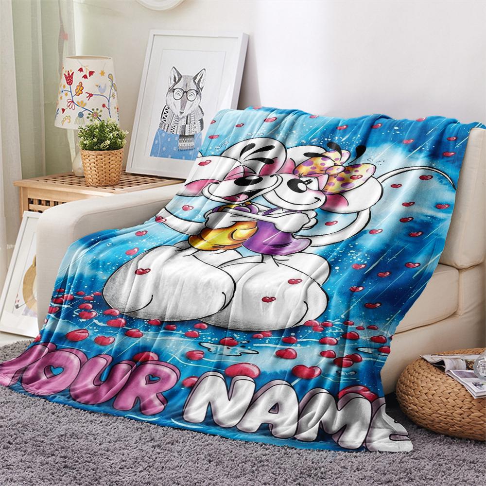 1pz Coperta di Flanella con Nome Personalizzato e Fantasia Diddl Adatta a Tutte le Stagioni per Arredamento Casa Calore e Comfort Regali Regalo Festivo_xia