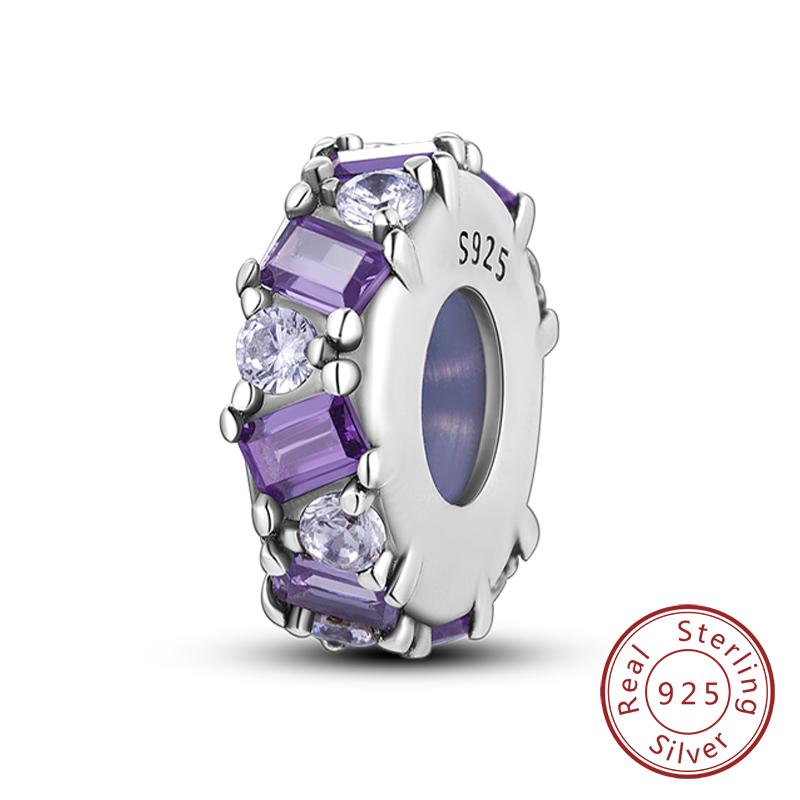 Fit Original Charms Beads Copper Clip Charms Zircon Silicone Spacer Beads For Bracelet Women Diy Gift Party