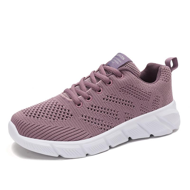 Summer sports shoes women's flat-soled women's shoes women's hollow mesh breathable popular casual shoes lightweight soft-soled car training shoes