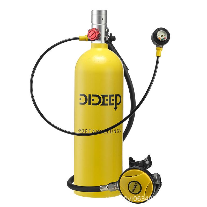 DIDEEP X5000Pro 2L Diving Snorkeling Kit with Scuba Oxygen Tank and Pressure Gauge