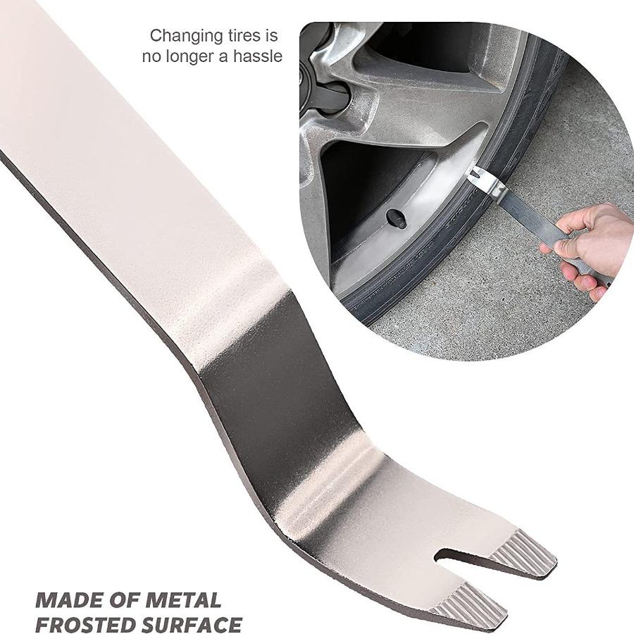 Durable Stainless Steel Pry Tool Set - 5-Piece Kit for Car Audio, Door Panel & Mirror Removal