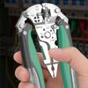 Collapsible Wire Stripping Pliers Multifunction Electrician Tool with Crimping Cutting and Wrench Features Foldable