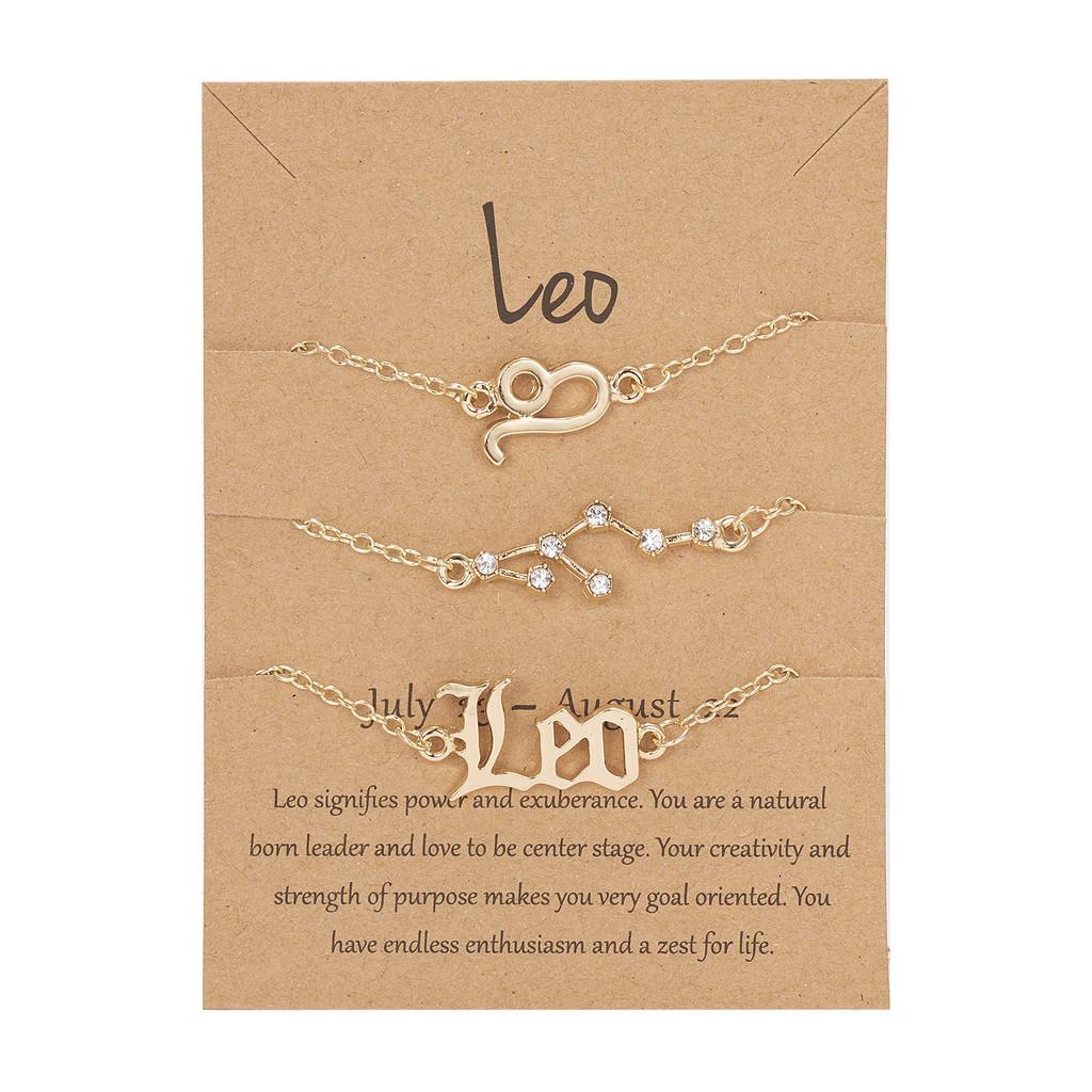 Zodiac Constellation Bracelets Set With Alloy Material For Gift And Collecting