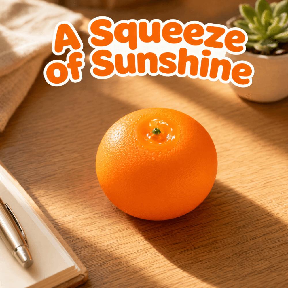 Simulierte Orange Knetbarer Stressball Knackendes Geräusch Fidget Spielzeug Squishy Spielzeug Stressabbau