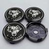 Four 60Mm/2.36-Inch Wolf Head Badges Modified for Car Wheel Center Caps, Suitable for Various Vehicle Models
