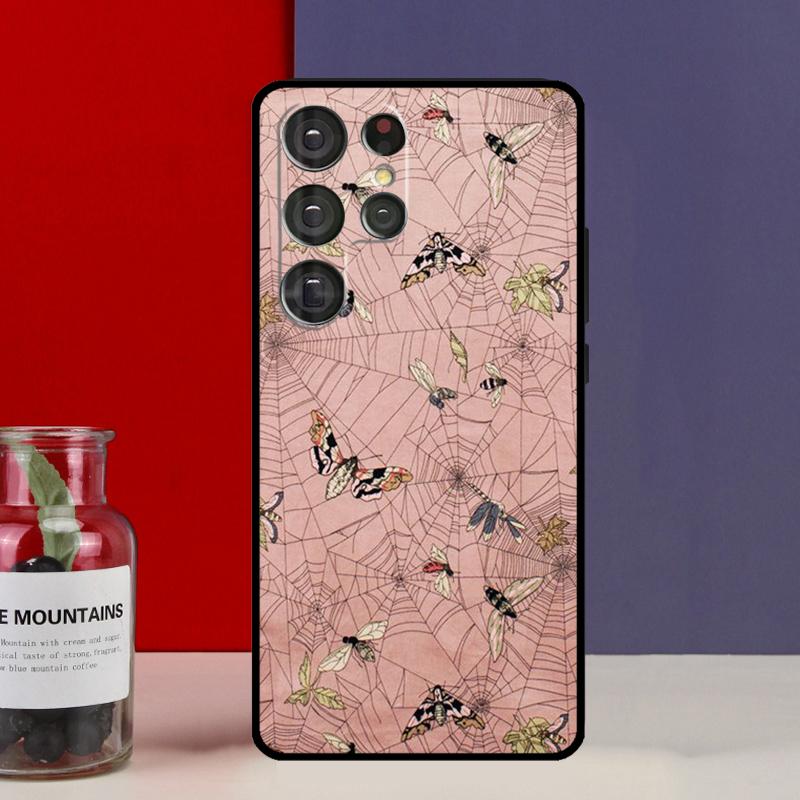 Luxury Blue Butterfly Butterflies Funda Case For Samsung Galaxy S25 Ultra S9 S10 S20 S21 FE S22 S23 Plus S24 Ultra Phone Cover