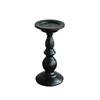 Black Roman Column Candlestick Ornament for Bedroom Table Decor